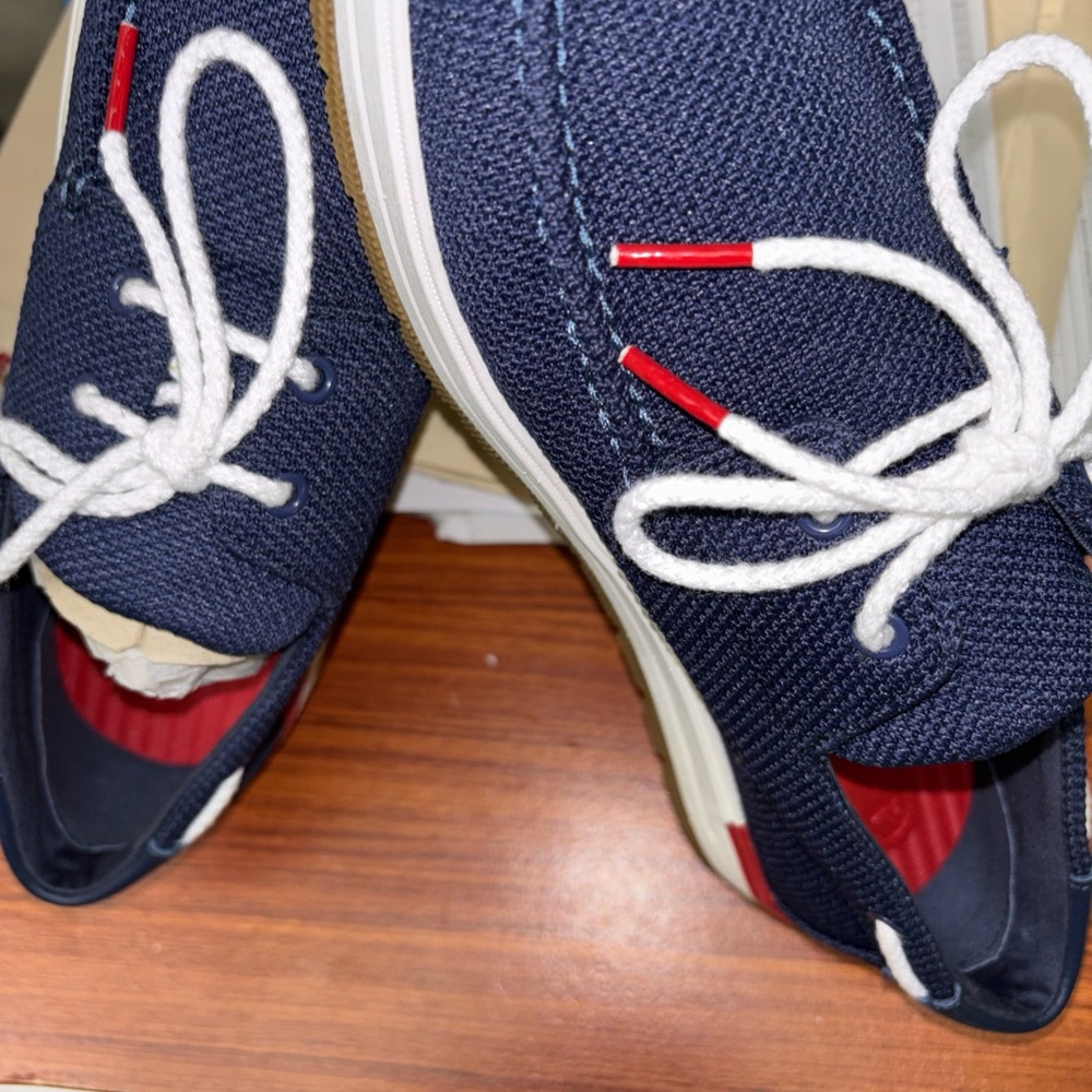 Sperry Navy and White Combat Boots